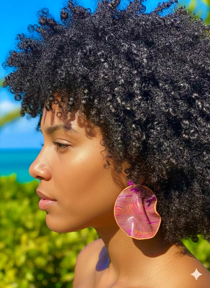 The Nina Studs- Statement Earrings | Lightweight Wavy Stud Earrings | Bold Modern Art Jewelry