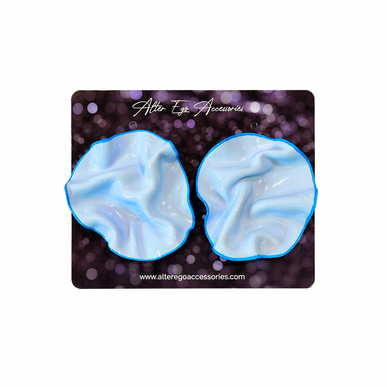 Aqua Muse Statement Earrings | Elemental Curve Collection | Polymer Clay | Stainless Steel Posts