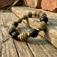 Axis | Men’s Carved Wood Bead Bracelet