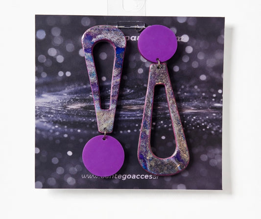 Expressive Exclamation Polymer Clay & Acrylic Earrings – Lightweight Statement Earrings, Modern Geometric Post Earrings