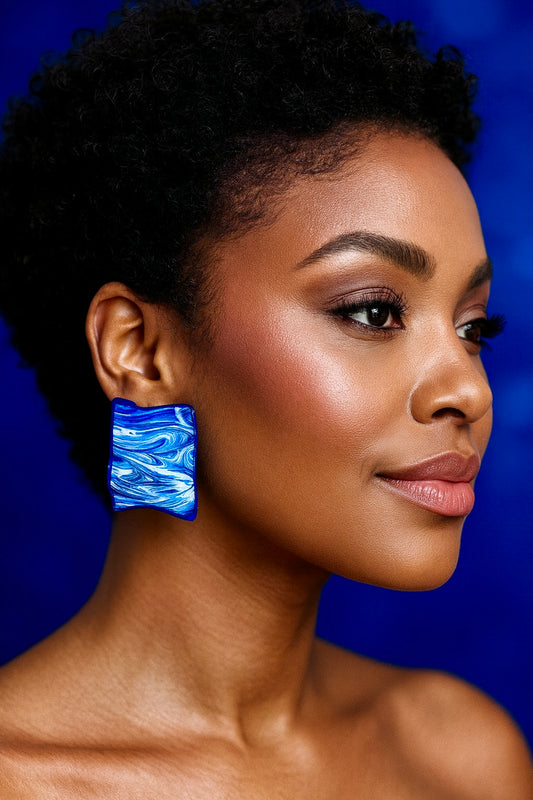 Colorful Marble Polymer Clay Studded Earrings | Choose Your Style | Studded Earrings | Accessories