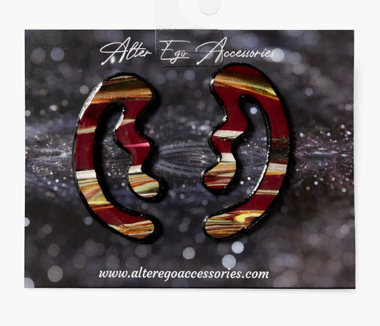 Bloom Curved Polymer Clay Earrings – 2.5” Lightweight Statement Earrings, Abstract Handmade Curved Earrings