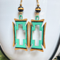 Fihankra Green Turquoise and Gold Earrings