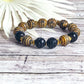 Two Tone Carved Wood Bracelet