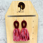 Burgundy, Pink, & Rust Earrings