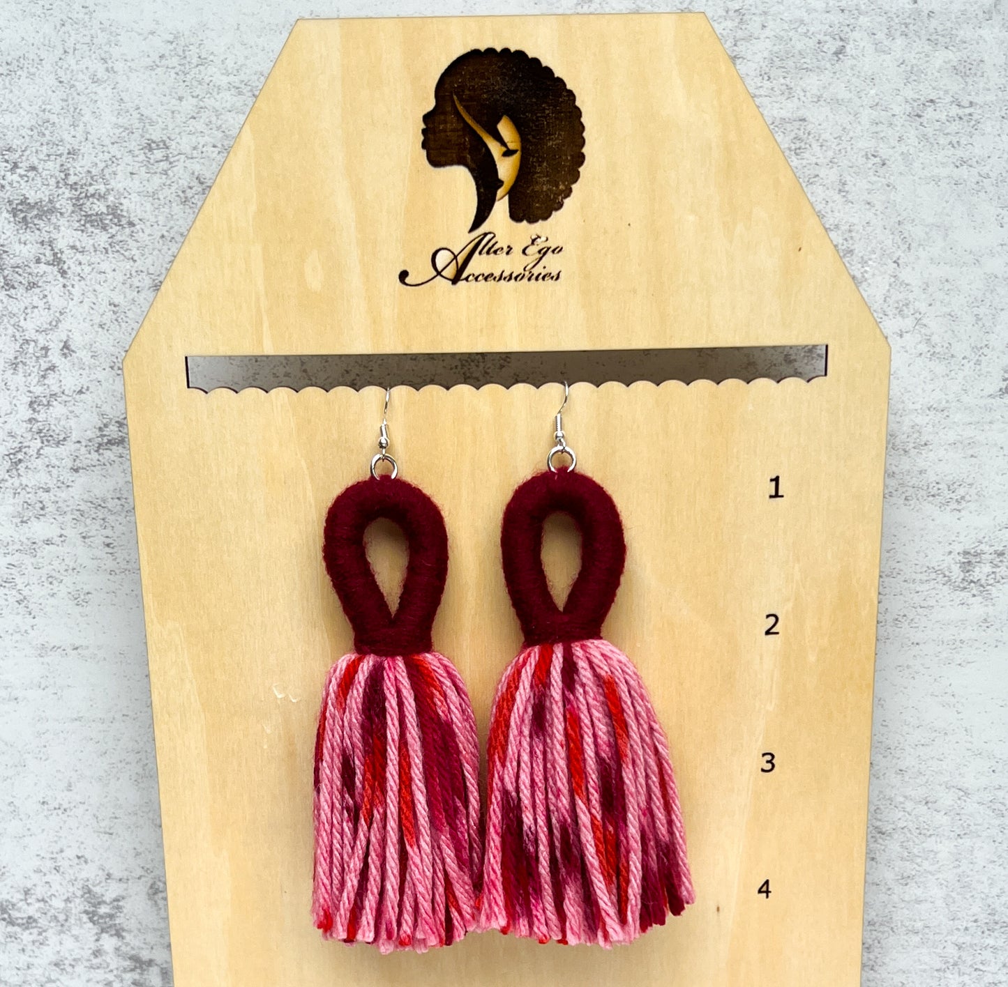 Burgundy, Pink, & Rust Earrings