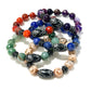 Men Gemstone Bracelets w/ Carved Jade