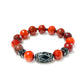 Men Gemstone Bracelets w/ Carved Jade