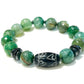 Men Gemstone Bracelets w/ Carved Jade